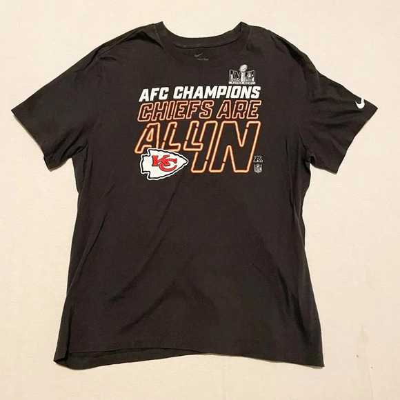 Nike AFC Champions Chiefs Are All In Tshirt Womens XL Shirt - Picture 15 of 15